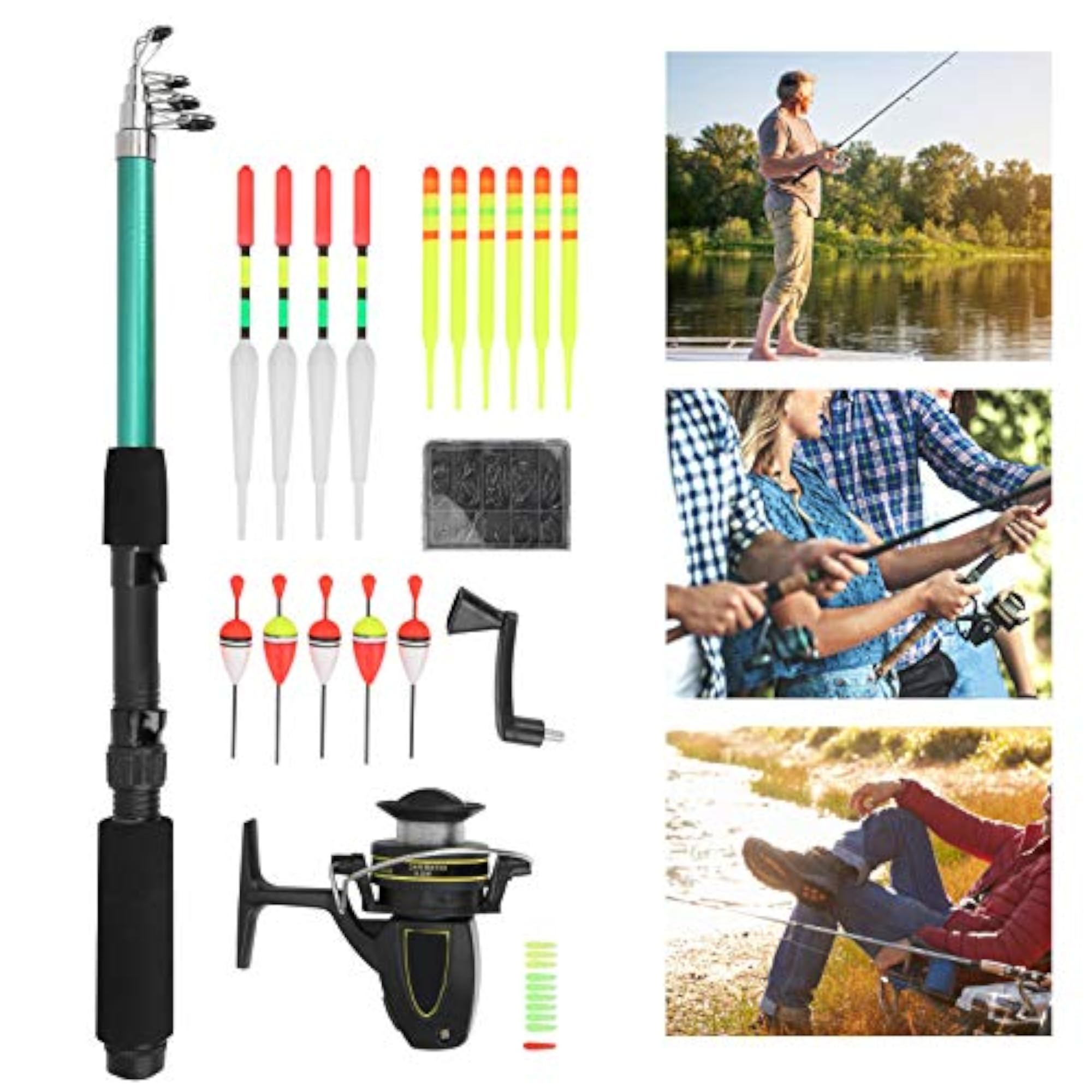 Fishing Rod Reel Set, High-Density Carbon Fiber Telescopic Rod