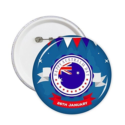 Badge Jour de l'Australie XXL : fixez facilement cette décoration ronde sur vos vêtements