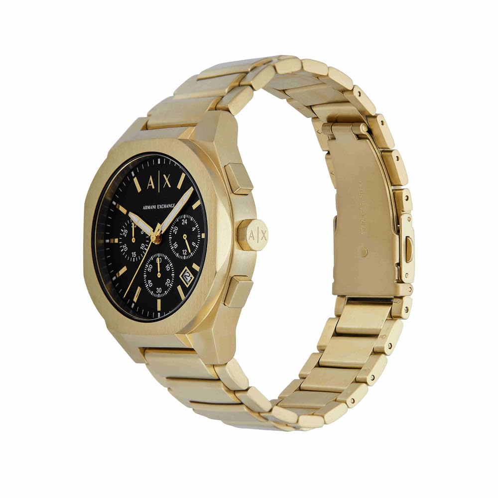 Armani Exchange Herrenuhr, Quarz-Chronographenwerk und 42 mm Gehäusegröße mit Edelstahlarmband