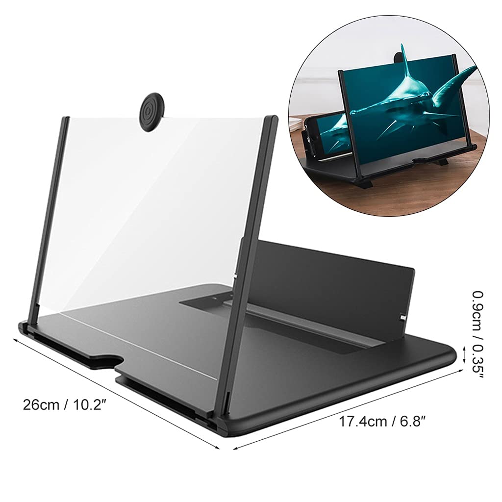 Lente d'ingrandimento per schermo del telefono, supporto pieghevole da tavolo con lente in ABS e acrilico, ingrandimento 2-4x per film, giochi e corsi online