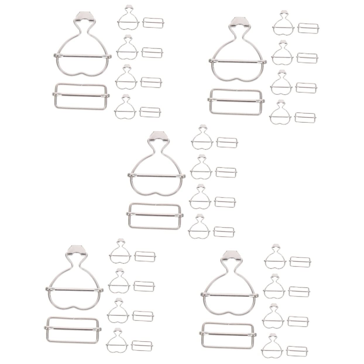 Lurrose 50piezas Hebillas De Ropa Forma De Corazón De Clips De Costura Para Proyectos De Prendas Accesorios Decorativos Para Pantalones Tirantes y Mochilas