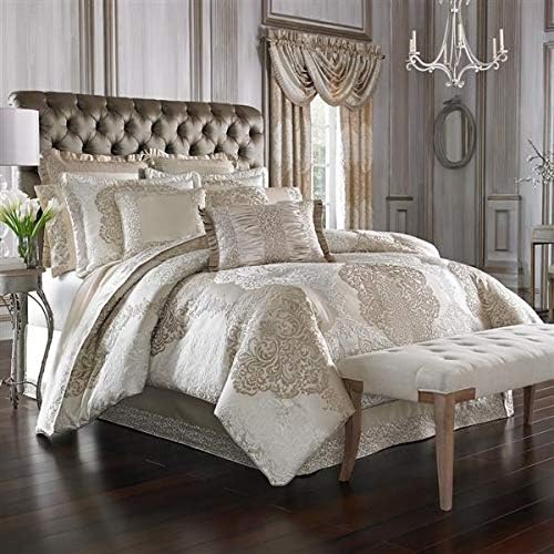 La Scala Gold Bedding Collection by J Queen New York (Queen 4 Piece Comforter Set)
