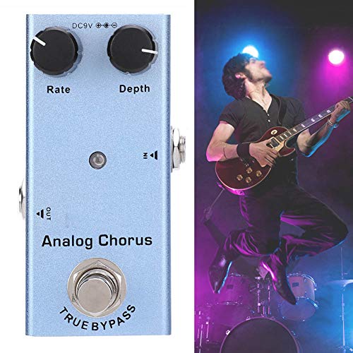 Pédale d’effet de guitare, alliage d’aluminium Pratique DC 9V Pédale de chœur analogique réglable JDF‑07 pour guitare - Les Beatles, Paul McCartney, John Lennon, RIngo Starr, George Harrison Pédale d'effet de guitare, alliage d'aluminium Pratique DC 9V Pédale de chœur analogique réglable JDF‑07 pour guitare – Image 4