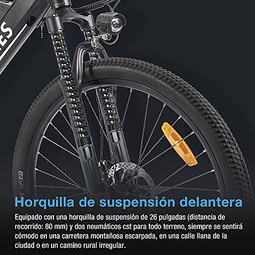 Fafrees F100 Elektrische fiets, 26 inch, e-bike 250 W, elektrische mountainbikes, uitneembare 48 V 11,6 Ah batterij… - Afbeelding 7