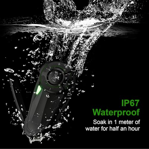 Novamente Q8 Motorcycle Bluetooth Headset, Upgraded Mesh 3.0 Intercom System with Music Sharing and IP67 Waterproof for 6 Riders Group Talking - image 6