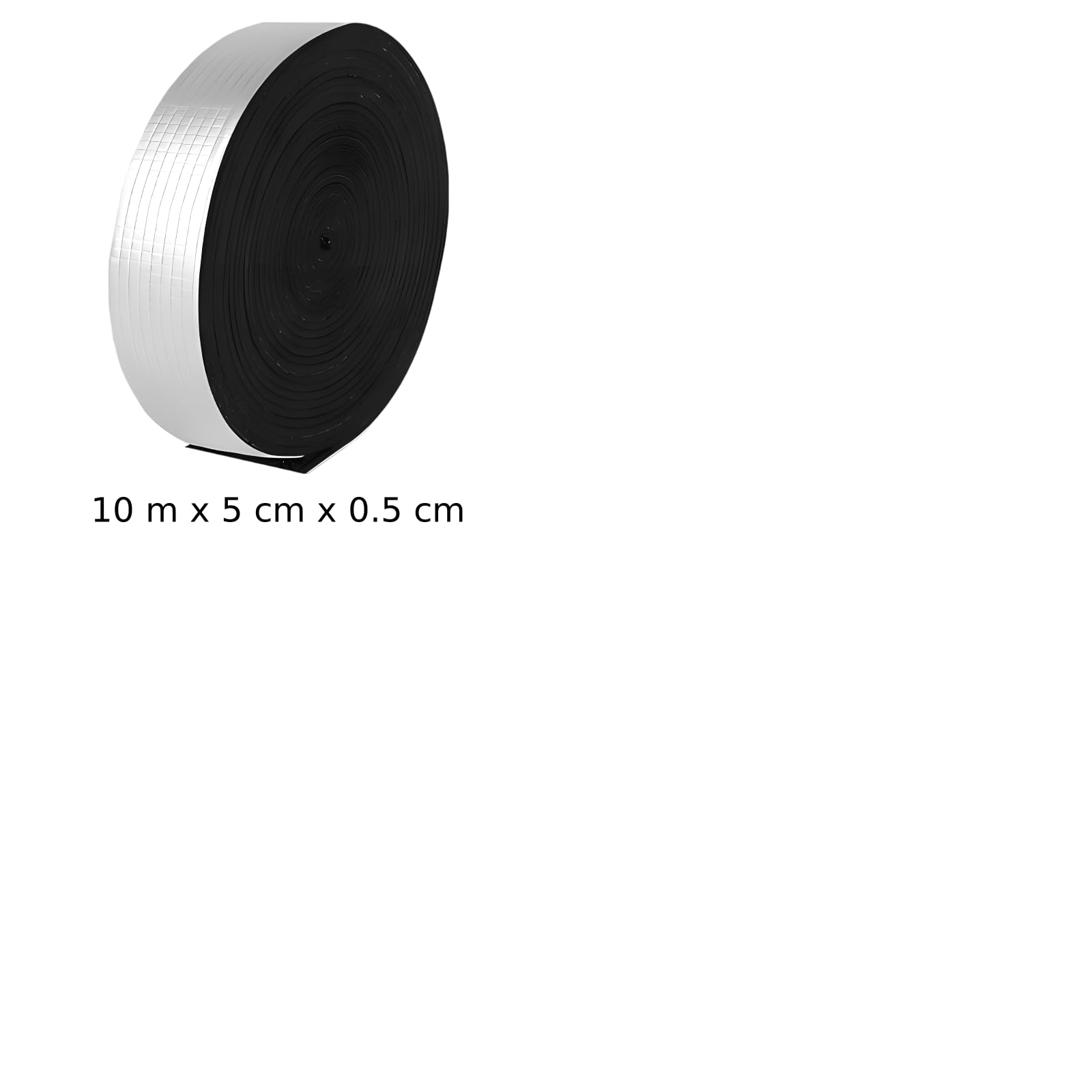 2 Rollen Rohrisolierung selbstklebend, 10m x 5cm x 0,5cm Schaumstoff und Folie, Frostschutz Isolierband, Aluminiumfolienoberfläche