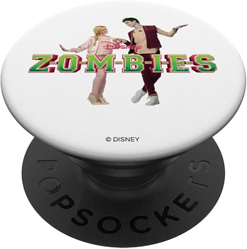 Disney Zombies Addison and Zed Love PopSockets - Agarre y soporte para teléfonos y tabletas, Negro