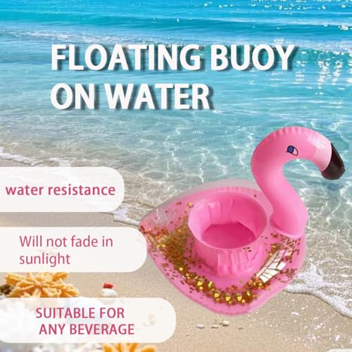 BIRLOZA 2 Stück Aufblasbares Flaschenhalter,Getränkehalter für Pool, Aufblasbarer Pool Getränkebecher,Beachparty Aufblasbar Getränkehalter, für Kinder Familie Pool Party(Tier)