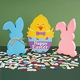 🐰【Amplia Aplicación】: Perfecto para la decoración de Pascua, son adornos graciosos para mesa, dormitorio, sala de estar， etc.