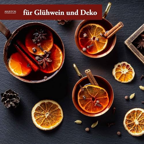Getrocknete Fruchtscheiben - Orangenscheiben für Cocktails und Eistee, Tee, Glühwein oder Fruchtsaft und Kinderpunsch