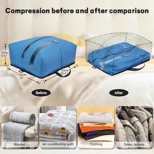 Bolsas de Vacío para Ropa Reutilizable TPU Bolsas Vacio Ropa Viaje con Cremallera Impermeable Organizadores para Maletas para Maleta Mochila Equipaje de Mano Bolsas Ahorradoras de Espacio - imagen 2