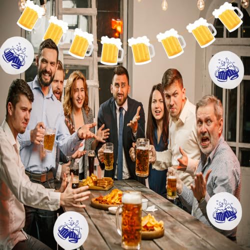 Image of Beer Birthday Banner for Beer Party and Birthday Wedding Party Supplies (White)