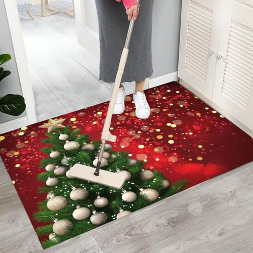 Tapis de sol absorbant antidérapant Noël lavable 90x150