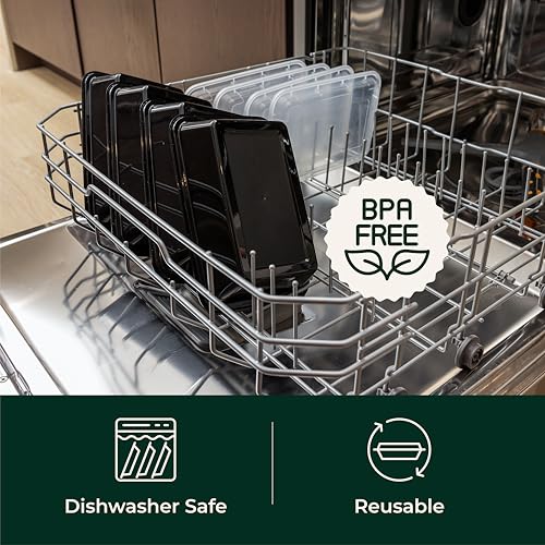 Enther-Meal-Prep-Containers-12-Pack-1-Compartment-Single-Lids-Food-Storage-Bento-BPA-Free-Stackable-Reusable-Lunch-Boxes-MicrowaveDishwasherFreezer-Safe-Portion-Control-28-oz