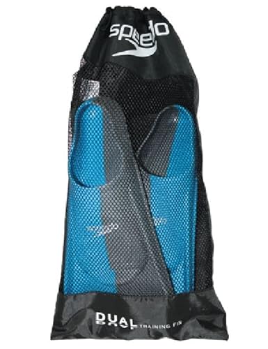 Kit Natação Speedo Nadadeira Dual Training Fin + Palmar Power + Flutuador e Prancha Swim (Nad 36/37