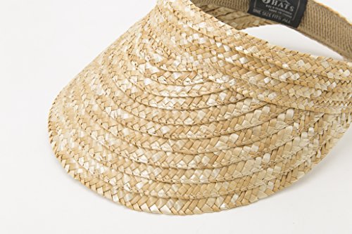 Jacobson Straw Hat - Slip On Braid Visor,Tan,Adult #TOP3