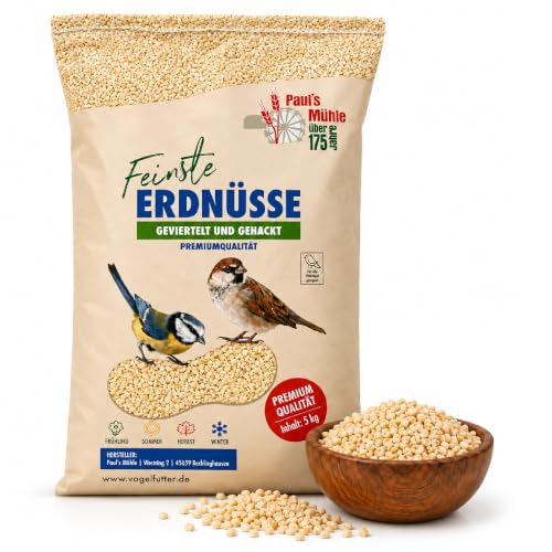 Paul´s Mühle - 5kg Erdnüsse gehackt für Vögel & Wildvögel Neue Ernte 2026