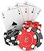 Quantumchaos Media Casino Aces and Poker Chips Birthday Edible Icing Image Cake/Cupcake Topper