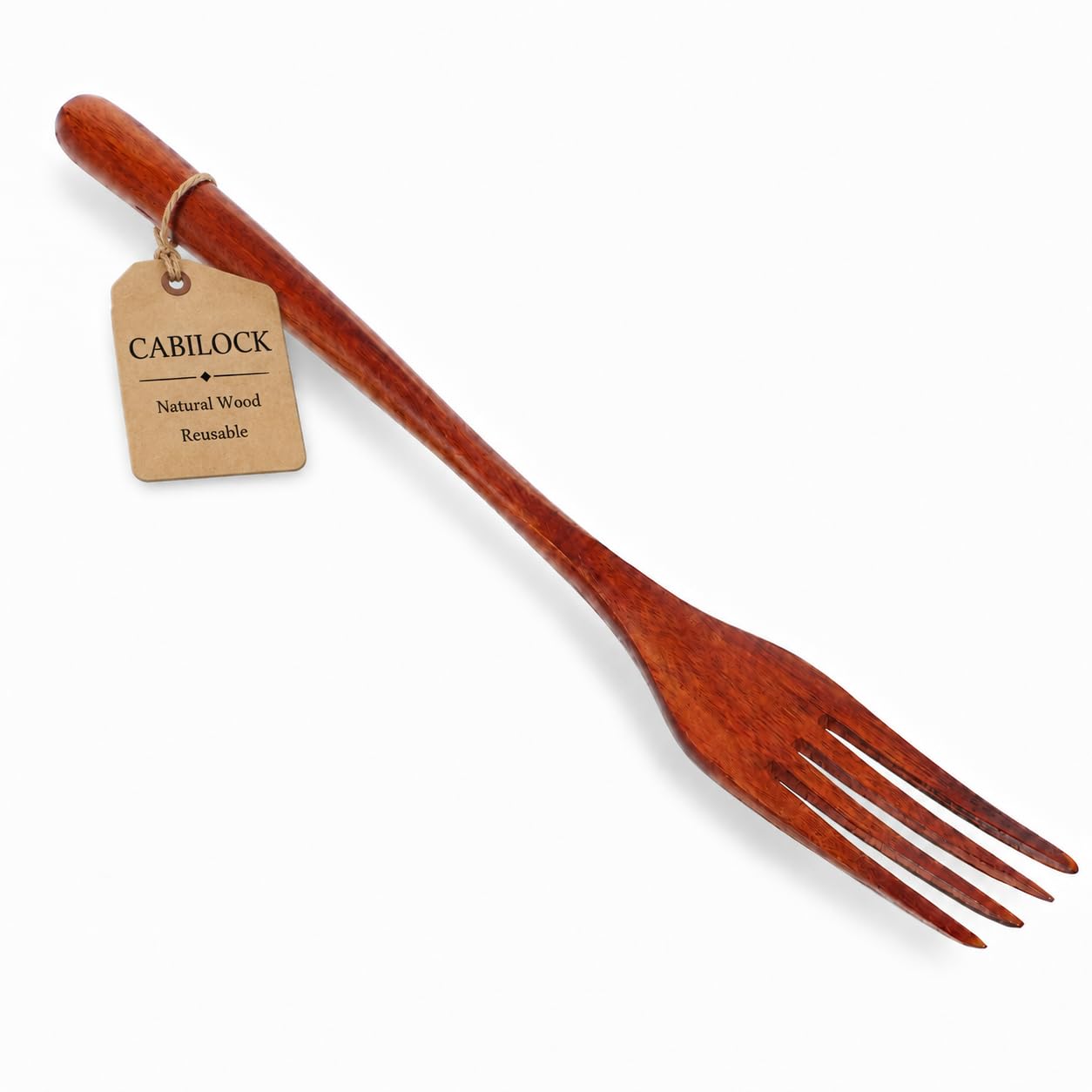 Cabilock Wooden Forks: Japanese Style Reusable Wood Tasting Fork for Salad, Pasta, Grill, Fruit, Noodles - Kitchen Cooking Serving Utensil