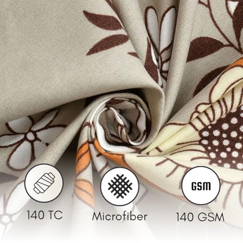 Image of Mafatlal Luxe Lilac 140 GSM Queen Size Microfiber Bedsheet with 2 Pillow Cover for Double Bed, 90x100 Inch - Slate Gray, Premium, Lightweight & Durable