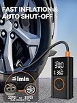Gonfleur de pneus Portable Air Compresseur, pompe à vélo avec jauge et USB Charger la sortie, 150PSI Gonfleur de pneus portable pour motos Motos Balles de scooter