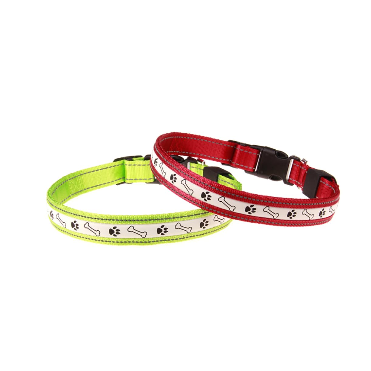 Didiseaon 3pièces Collier LED Fluo Rechargeable pour Chien Accessoire De Sécurité Lumineux pour Promenades Nocturnes Vert
