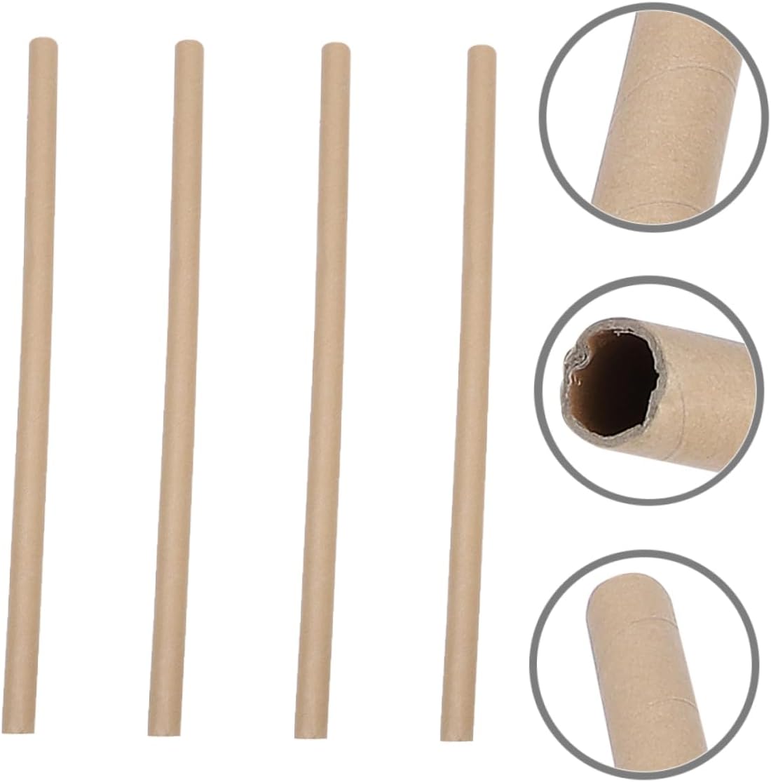 4pcs Carton Packaging Blank Paper Tube Poster Storage Tube Blank Cylinde Toilet Tissue Paper Cardboard Cardboard Crafting Cylinder for Kraft Round
