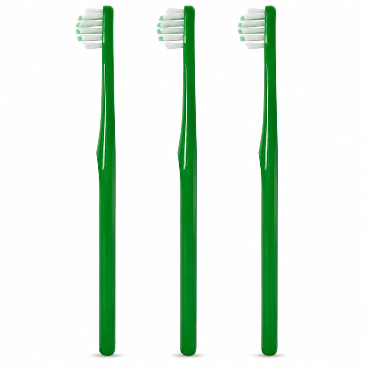 Miracle Kids Toothbrush, Recommended for Kids 6+ Years, Soft Pyramid Bristles for Plaque Removal & Gentle Gum Care, Made in Japan, Green, Pack of 3-image-19