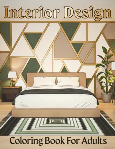 Interior Design Coloring Book for Adults: 40 Modern & Stylish Designs for Bedrooms, Living Rooms, Kitchens, Bathrooms, and More image 2