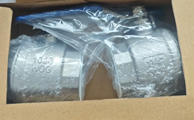 Lot de 2 robinets à boisseau sphérique en acier inoxydable 304 de 2,5 cm
