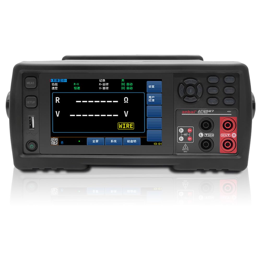 AT2527 Battery Internal Resistance Meter 0.0001mΩ~3.3000kΩ Voltage 0.00001V~400.000VDC with Handler RS-232C USB LAN