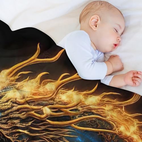 Manta de franela de dragón textil premium de tacto suave para cama 4