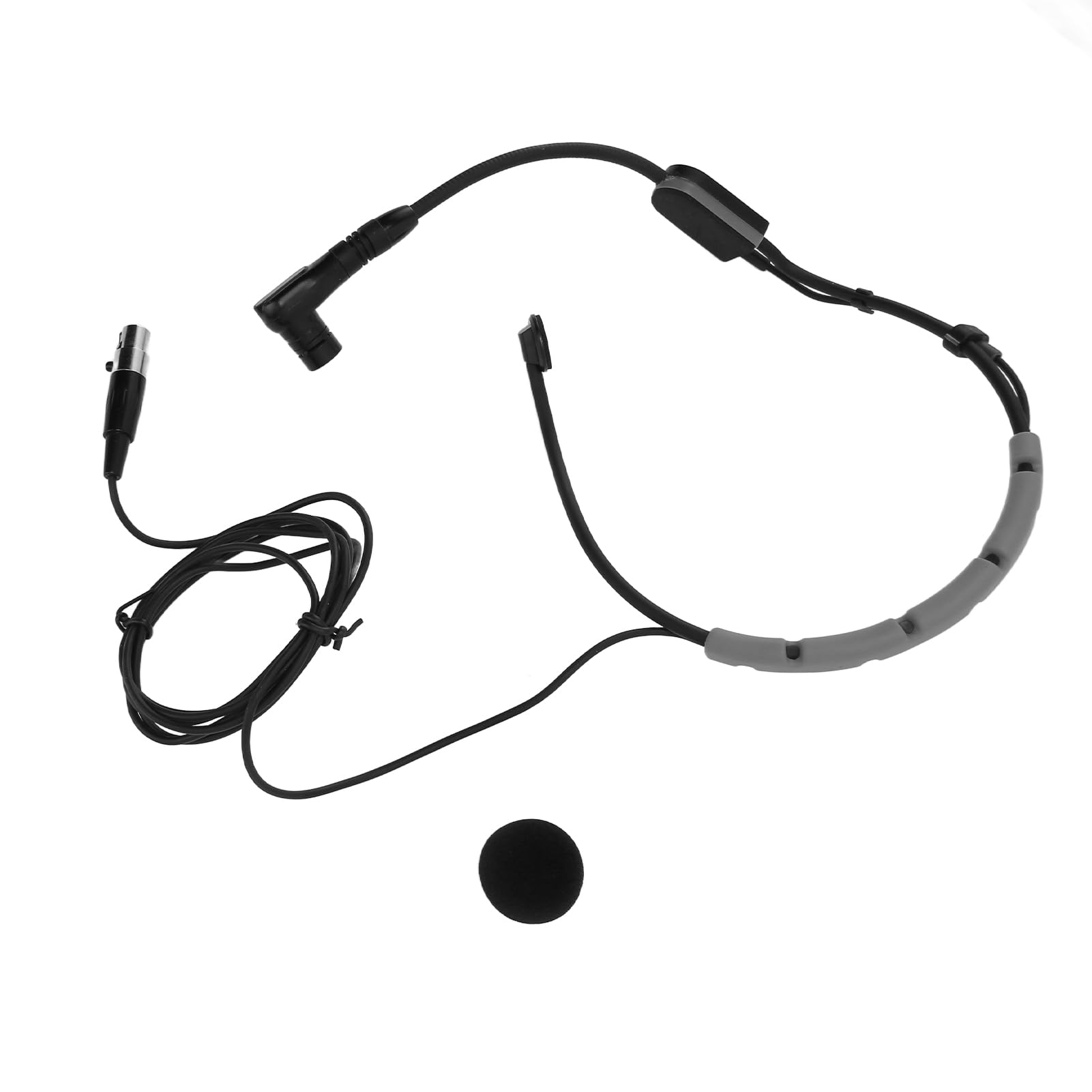 Professionale, Microfono per Cuffie da Fitness, Telaio in Filo di Montaggio, Riproduzione del Suono Chiara, Progettato per Ambienti Difficili, Parabrezza e Rete in Tessuto (GREY)