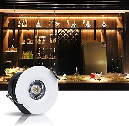 Downlight encastré de précision 1W, mini spots interchangeables noirs et blancs 4000K - 6