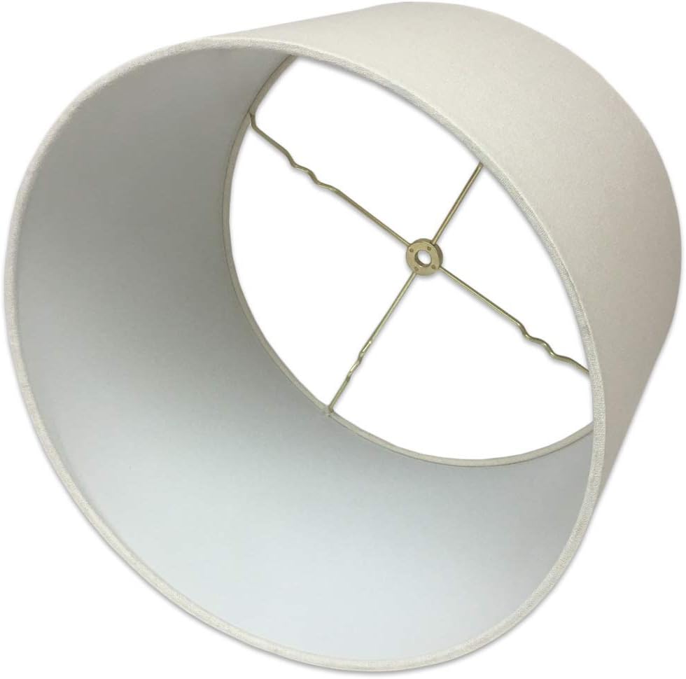 Blасk Frіdау Sаlе 2022 Royal Designs Shallow Drum Hardback Lamp Shade, Linen Eggshell, 13 x 14 x 9, HB-610-14LNEG