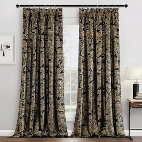 Rideaux Velours MIULEE avec Motif doré Cover