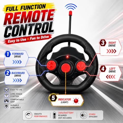 Image of Gooyo GY-448JM Rechargeable Remote Control Car Toy | Green Color, Power Source: Lithium Rechargeable Battery for Car (Included) & 2xAA Battery for Remote Controller (Not Included)