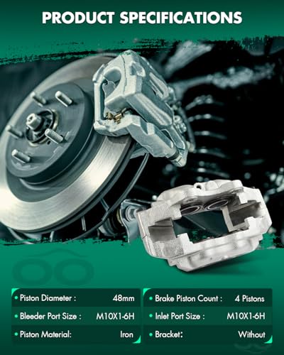 Image of SCITOO Front Left Brake Caliper Without Bracket 19767 Compatible For Jaguar For Vanden Plas 1982-1987,For Jaguar For XJ12 1974-1979 1981-1992,For Jaguar For XJ6 1974-1987,For Jaguar For XJS 1976-1996