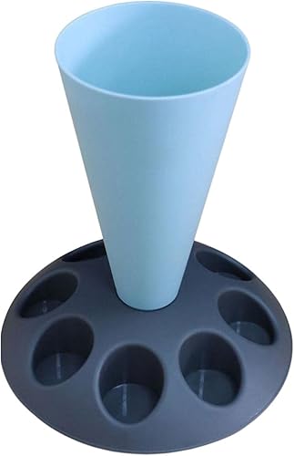 KLKCMS Soporte para bolsa de pastelería, decoración de bricolaje con 8 puntas de glaseado, ranuras para magdalenas, boquilla de crema, estante de KLKCMS Soporte para bolsa de pastelería, decoración de bricolaje con 8 puntas de glaseado, ranuras para magdalenas, boquilla de crema, estante de