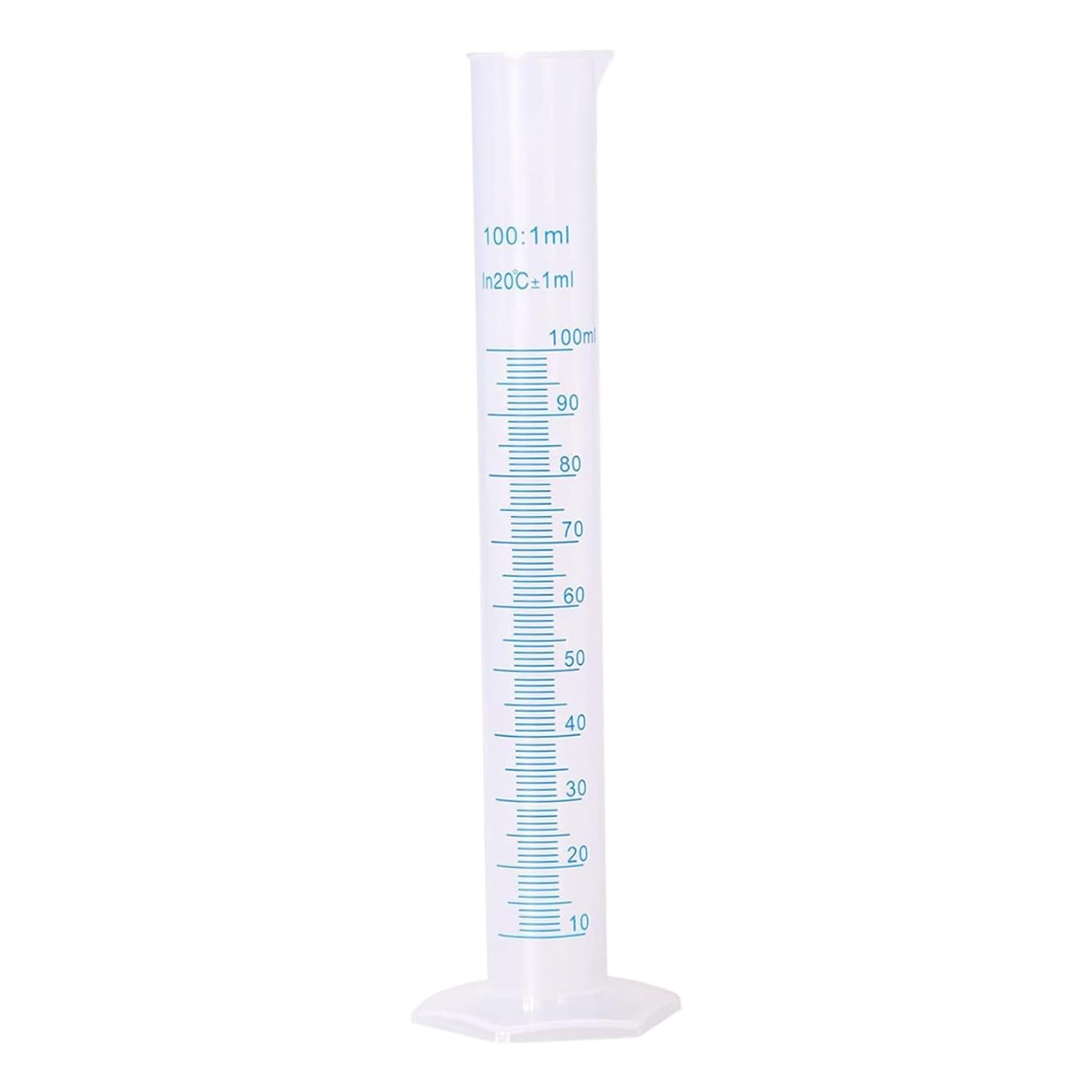 Probeta de Laboratorio para Ciencias, Cilindro Graduado de plástico de 100 ml, 6,9x24,6 cm, for Uso en el hogar de Laboratorios de Ciencias(500ml)
