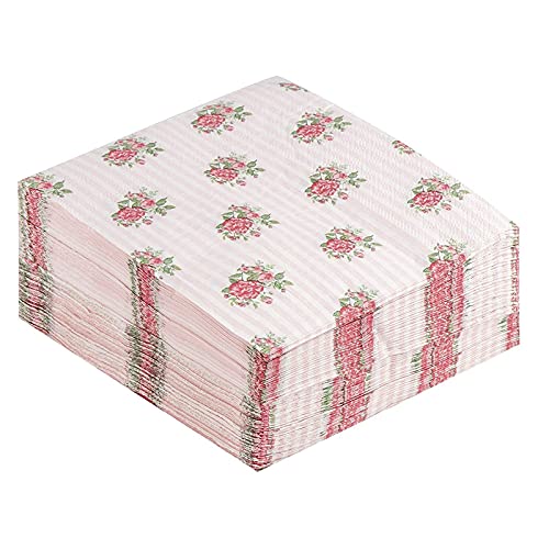 Floral Paper Napkins, Vintage Pink Roses Party Napkins (6.5 Inches, 100 Pack) #TOP4