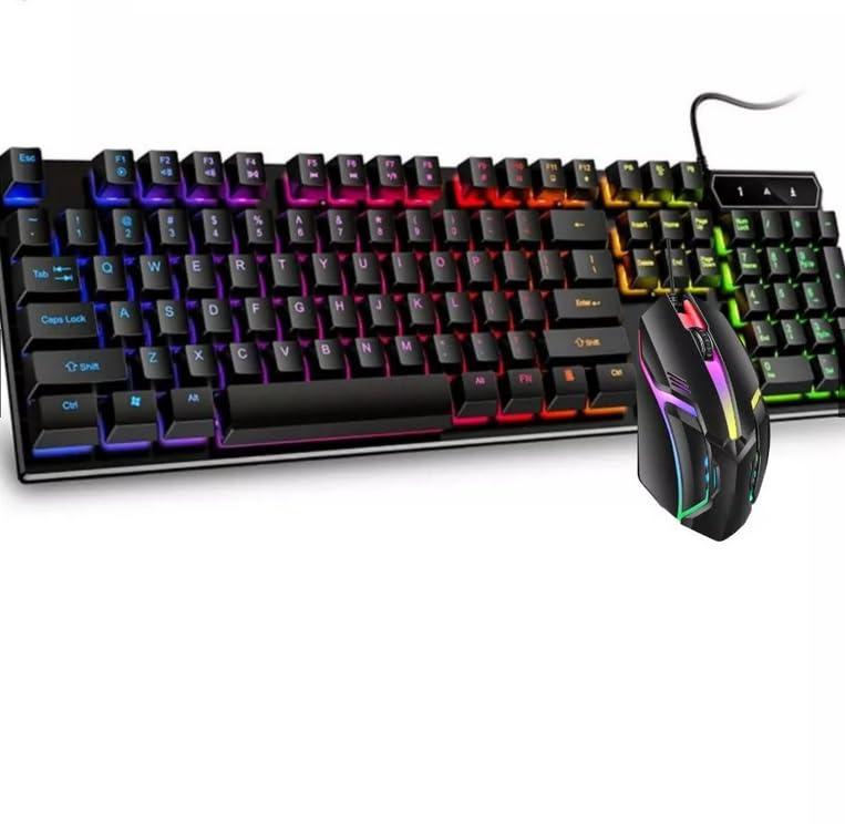 kit teclado e mouse gamer rgb led