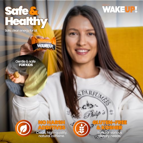 Image of WAKE UP! Caffeinated Dark Chocolate Bites, 1.5 Espressos, Gluten Free, 8 Pack