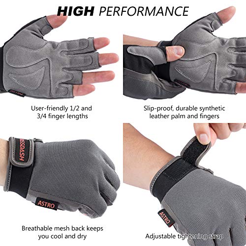 Bassdash Astro Fishing Gloves Fingerless Heavy-Duty Sure Grip Men’s Women’s Gloves for Game Cycling Kayaking Paddling Sailing MTB - Image 3