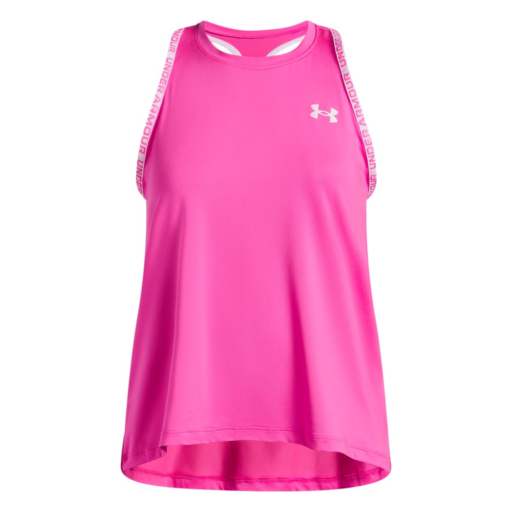 Under Armour Mädchen Knockout Tank Top 653 Rebel Pink/Weiß