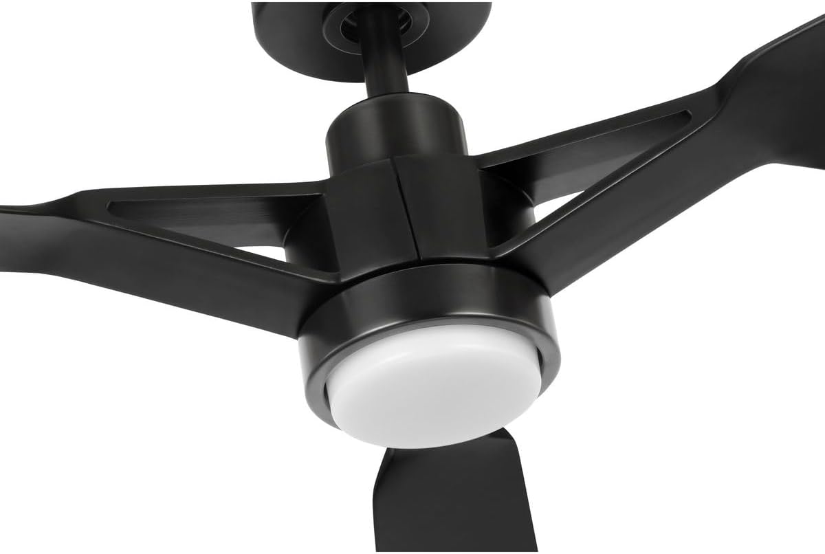 Progress Lighting Belen Collection 60-in Three-Blade Matte Black Modern Ceiling Fan with Matte Black Blades