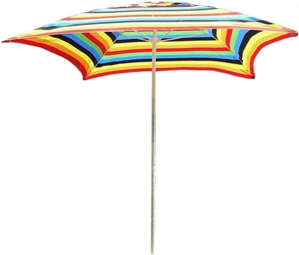 Outdoor Garden Parasols Parasols 6.6Ft/2M Square Patio Umbrella, Garden Table Umbrella For Outdoor Yard, Beach Commercial Event Market, Swimming Pool, Rainbow Color good