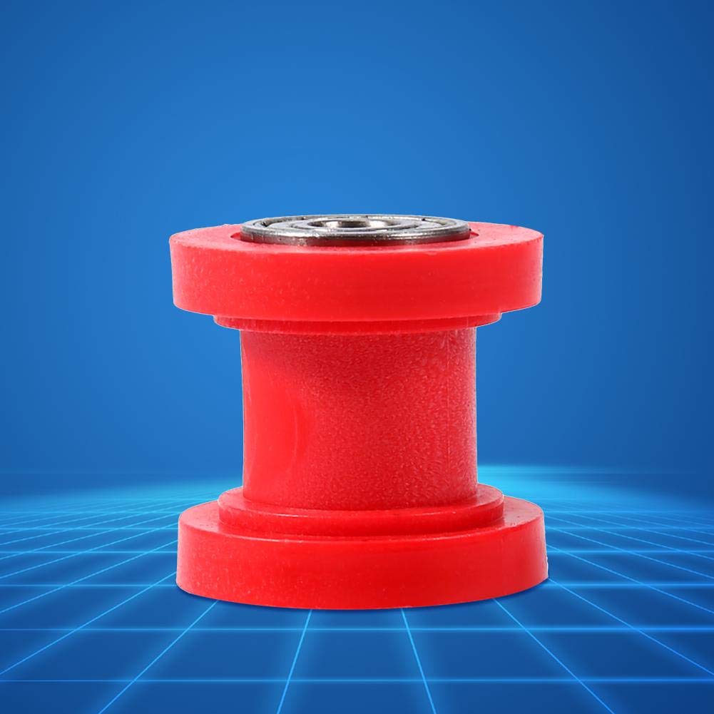 Qiilu QL00282 Guida a rulli tendicatena a catena da 10 mm Guida Pit Dirt Mini Bike Moto Atv(Red)