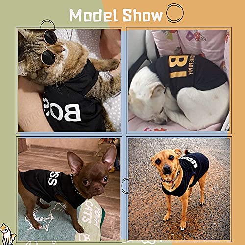 Lkex Dog Shirts 4 Pack Cat Apparel Costumes For Cosplay,Breathable Pet T-Shirts,Summer Clothes K9 Security Boss Fbi Vest For Dogs Puppy Boy Girl thumb #5