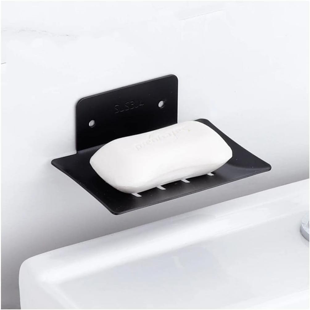 soap dish, Metal Soap Sponge Holder for Kitchen Bathroom Organizer Wall Mounted(B)